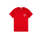 Red front flat lay