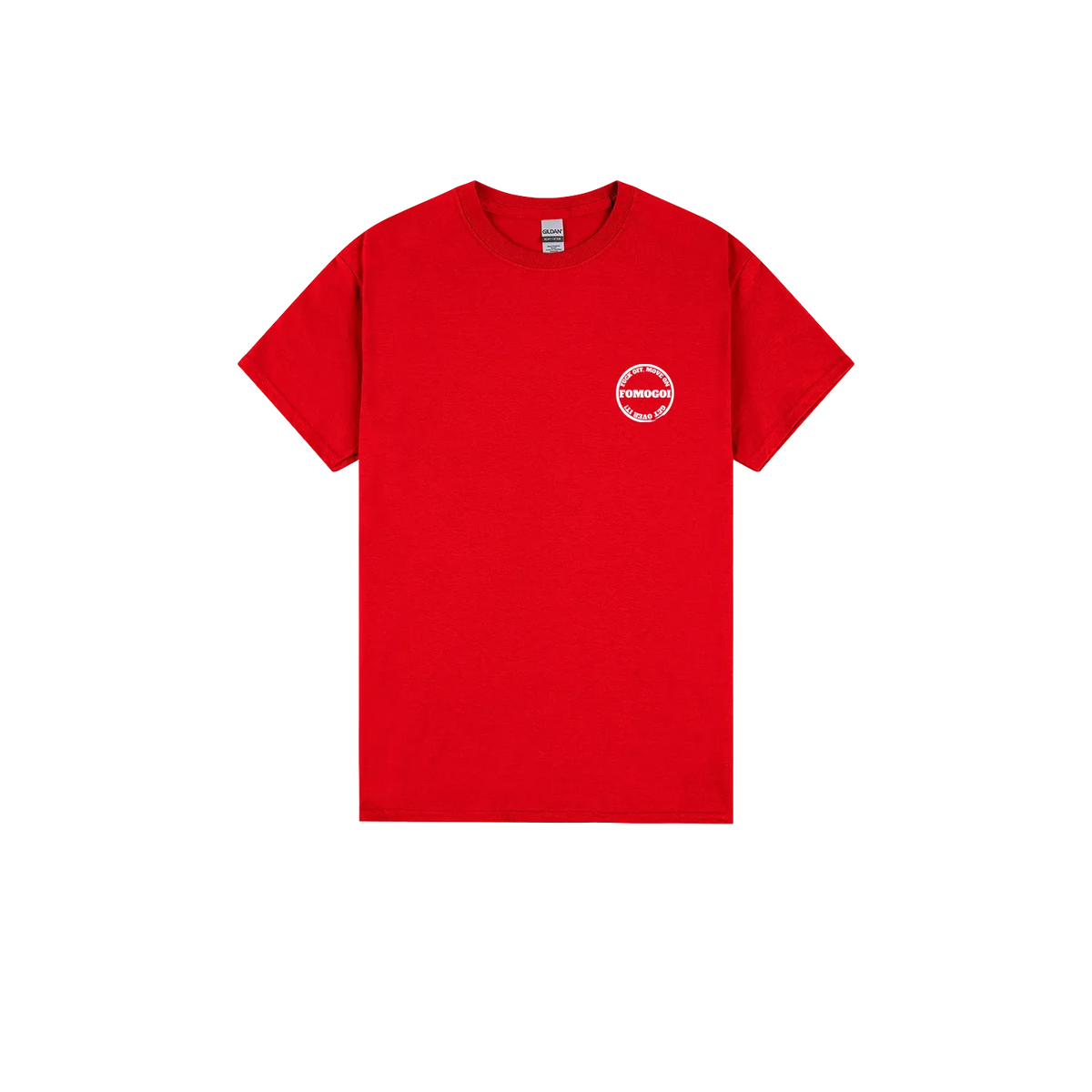 Red front flat lay