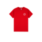 Red front flat lay